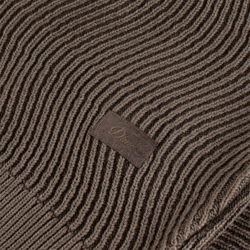 Dime Wave Knit Sweater Brown