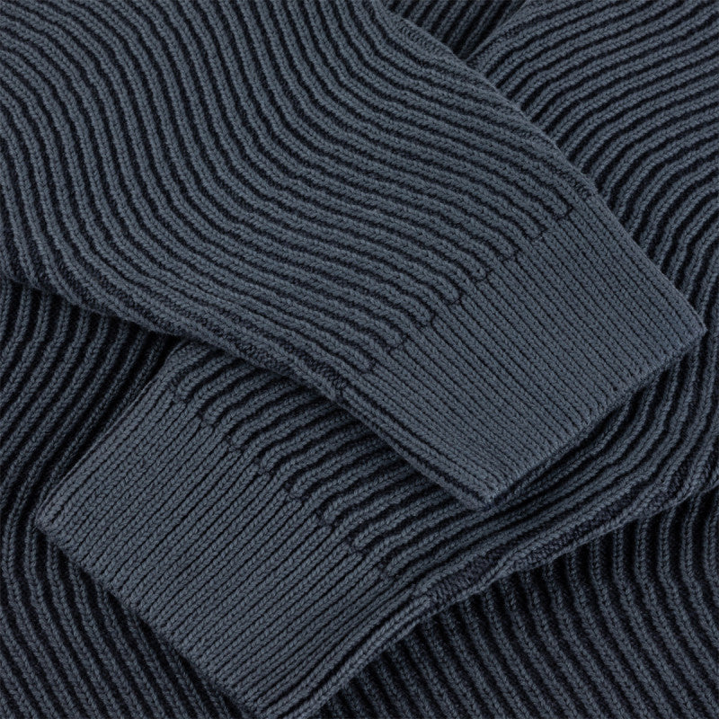 Dime Wave Knit Sweater Navy