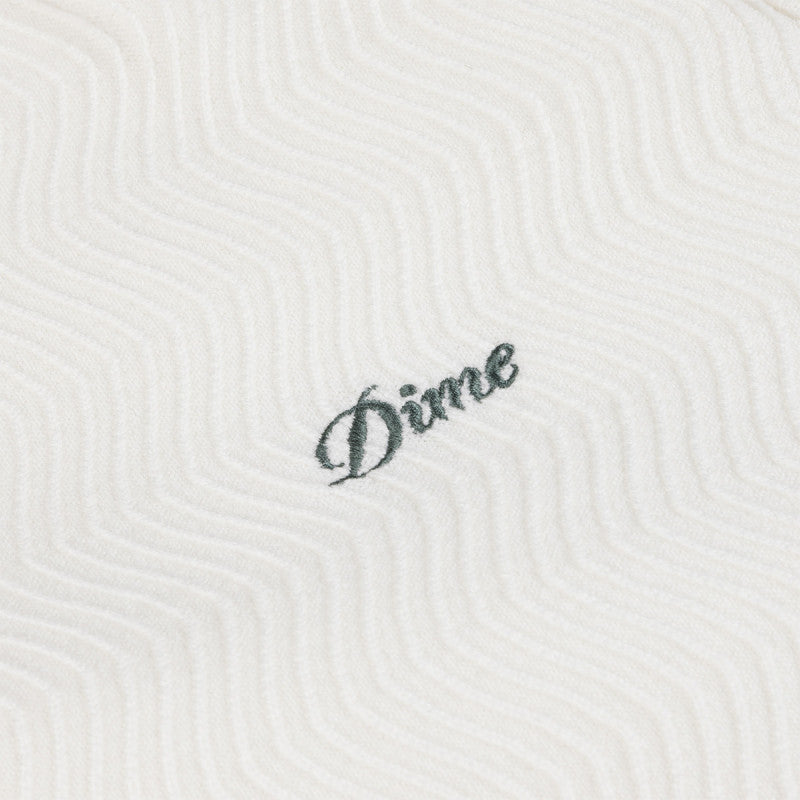 Dime Wave Knit T-Shirt Ivory