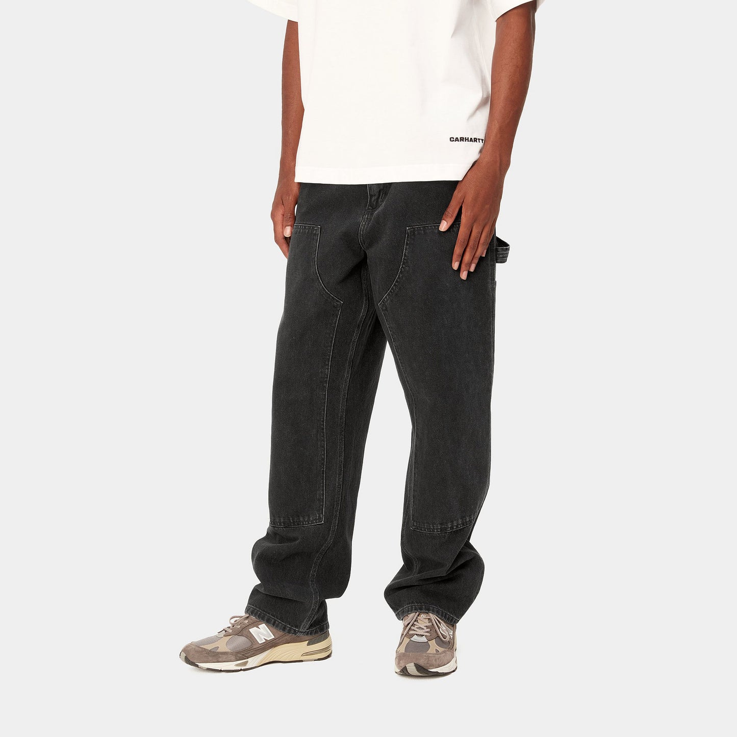Carhartt WIP Double Knee Pant Black Stone Washed