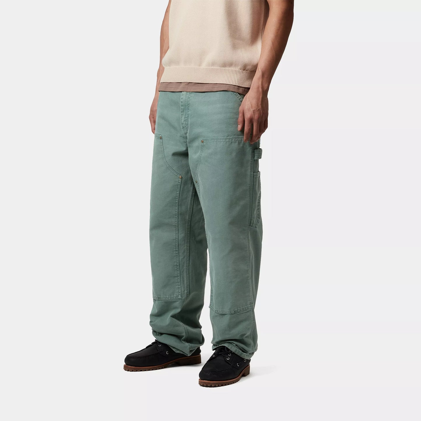 Carhartt WIP Double Knee Pant Silver Pine Stone Canvas