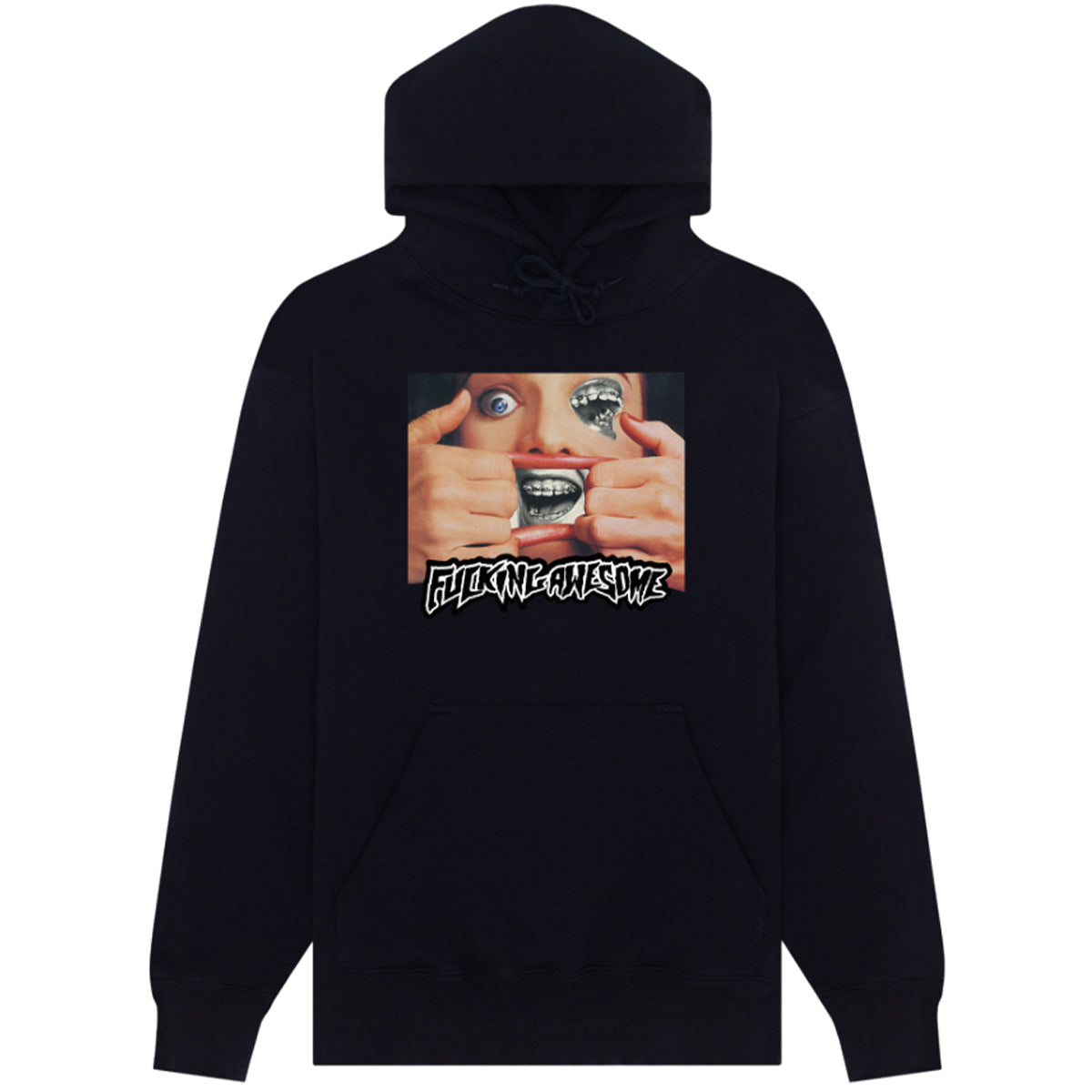 Fucking Awesome Brace Face Hoodie Black
