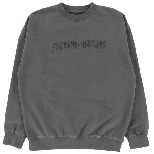 Fucking Awesome Distressed Stamp Crewneck Sweater Black