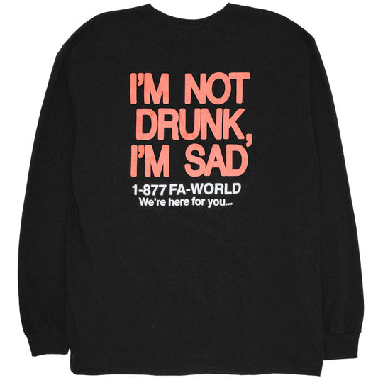 Fucking Awesome Drunk and Sad Longsleeve T-Shirt Black