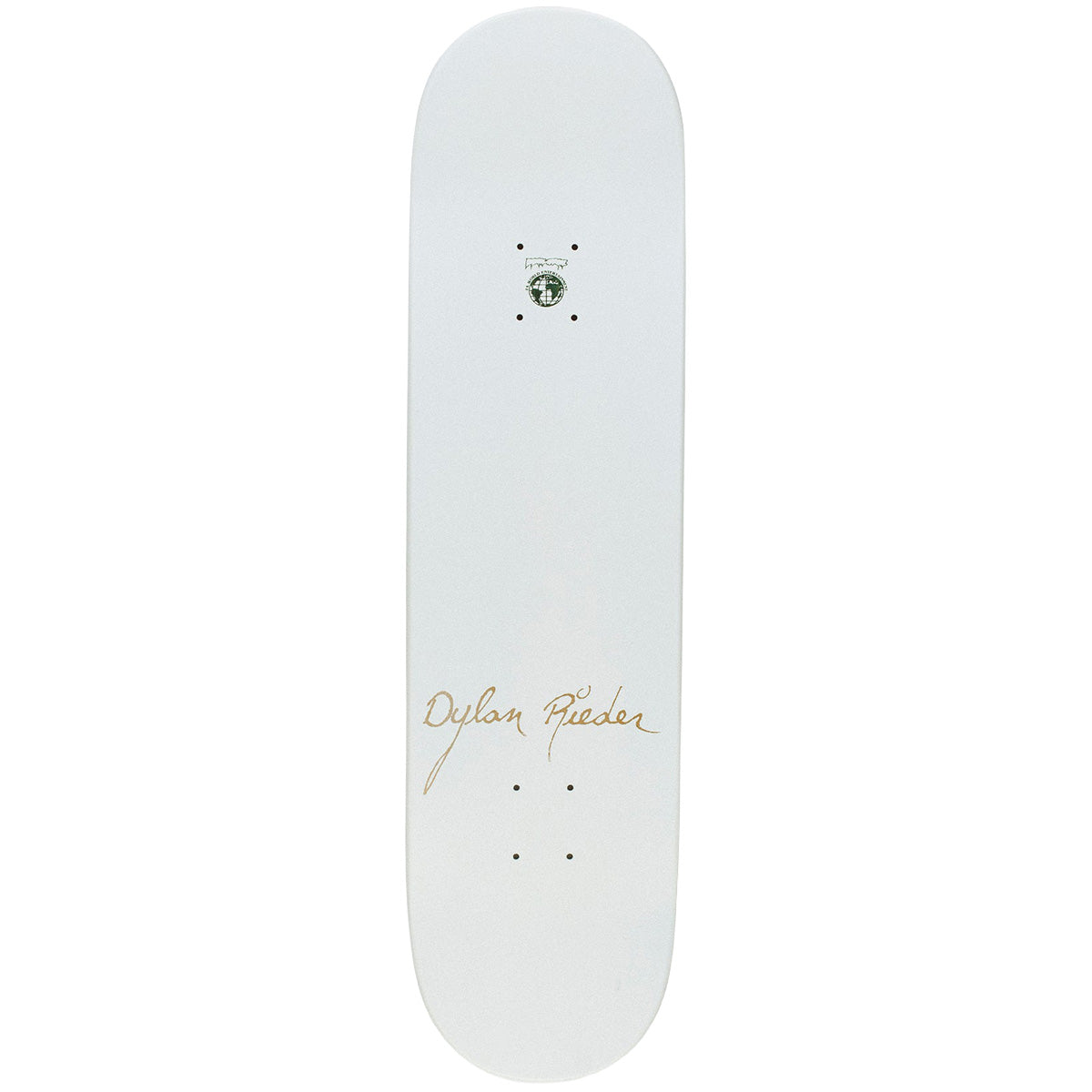 Fucking Awesome Dylan Rieder White Dipped Skateboard Deck -Shape 1- 8.25