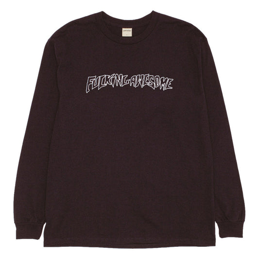 Fucking Awesome Fineline Glow in the Dark Stamp Logo Longsleeve T-shirt Black