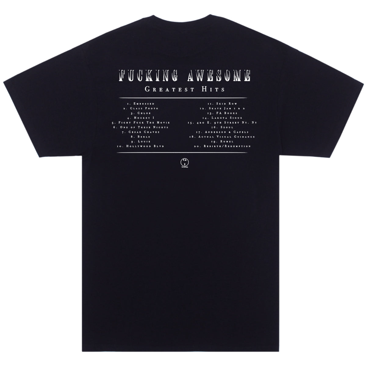 Fucking Awesome Greatest Hits T-shirt Black