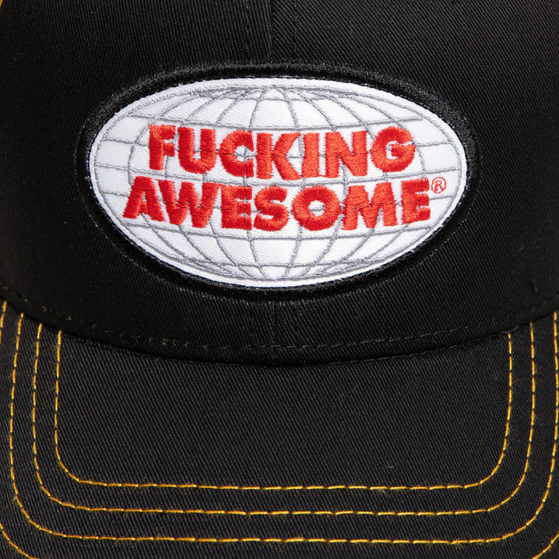 Fucking Awesome Mechanics 6 Panel Mesh Cap Black/Gold