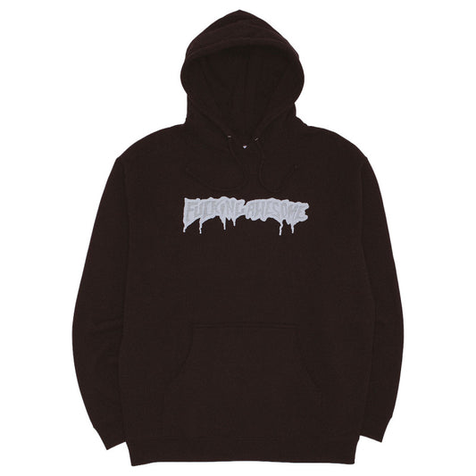 Fucking Awesome Reflective Drip Logo Hooded Sweater Black