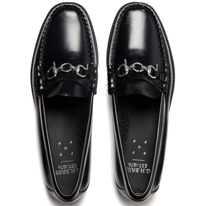 G.H. Bass x POP Easy Weejuns Lincoln Leather Black Leather