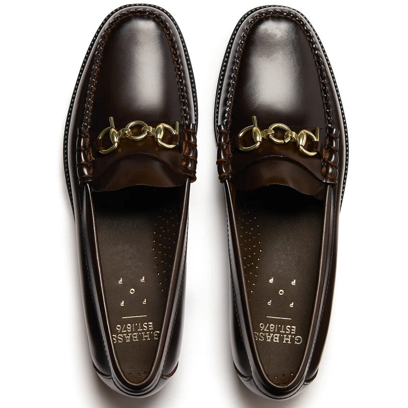 G.H. Bass x POP Easy Weejuns Lincoln Leather Chocolate Leather