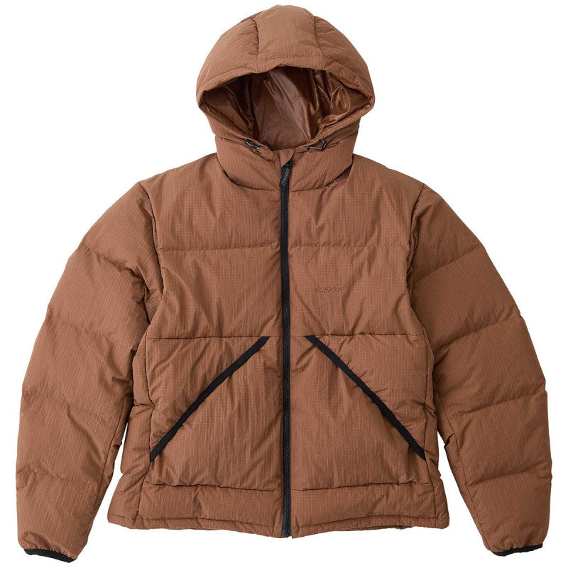 Gramicci Down Puffer Hooded Jacket Brown