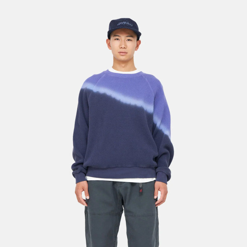 Gramicci Waffle Crewneck Sweater Gradient Dye