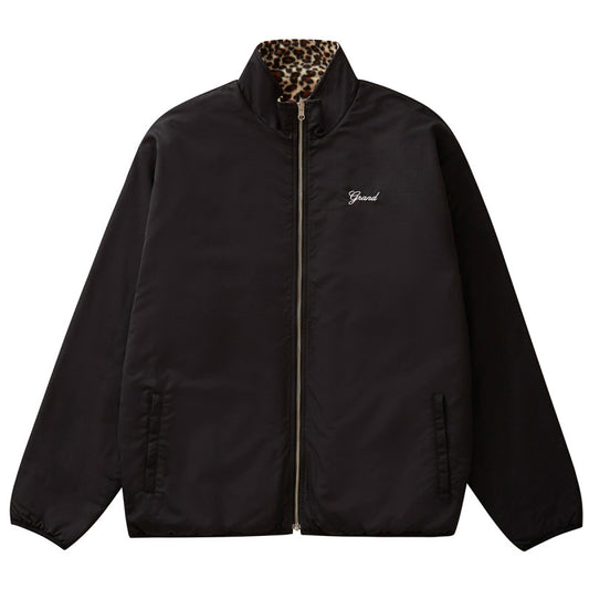 Grand Collection Reversible Fleece Leopard Print Jacket Leopard/Black