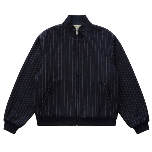 Grand Collection Reversible Pinstripe Wool/Cotton Jacket