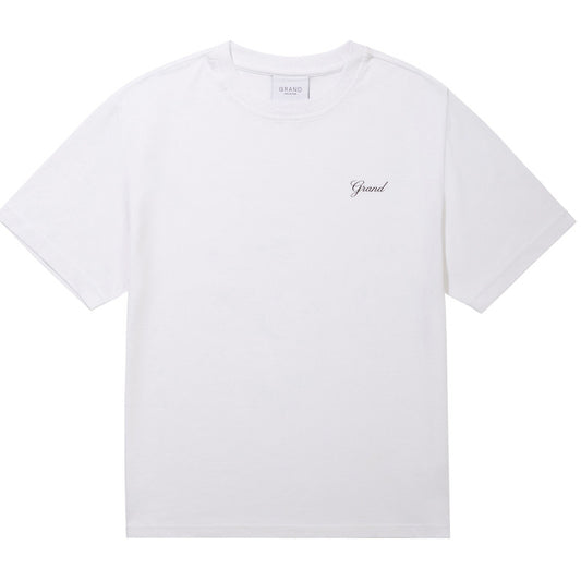 Grand Collection Script T-Shirt White