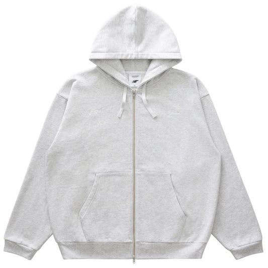 Grand Collection x New Balance Heavyweight Full Zip Hooded Sweater Grey