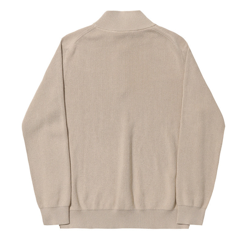 Helas Diploma Quarter Zip Sweater Knit Beige