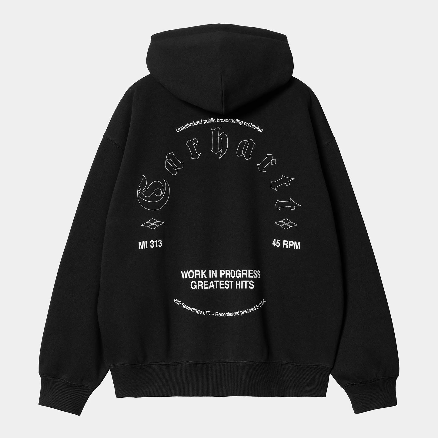 Carhartt WIP Greatest Hits Hooded Sweater Black / White