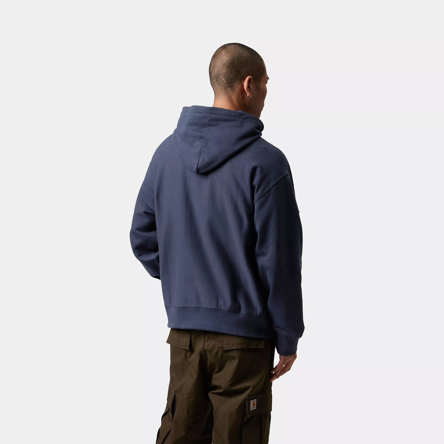 Carhartt WIP Label Script Hooded Sweater Blue