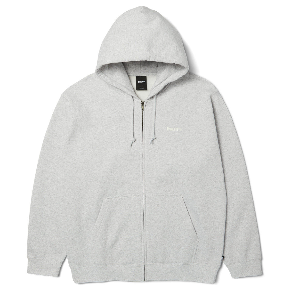 HUF 89 Full Zip Hooded Sweater Heather Grey