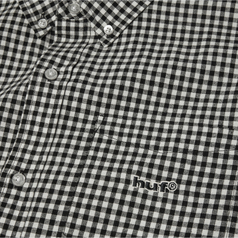 HUF 89 Micro Gingham Oxford Shirt Black/White