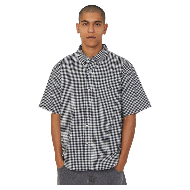 HUF 89 Micro Gingham Oxford Shirt Black/White