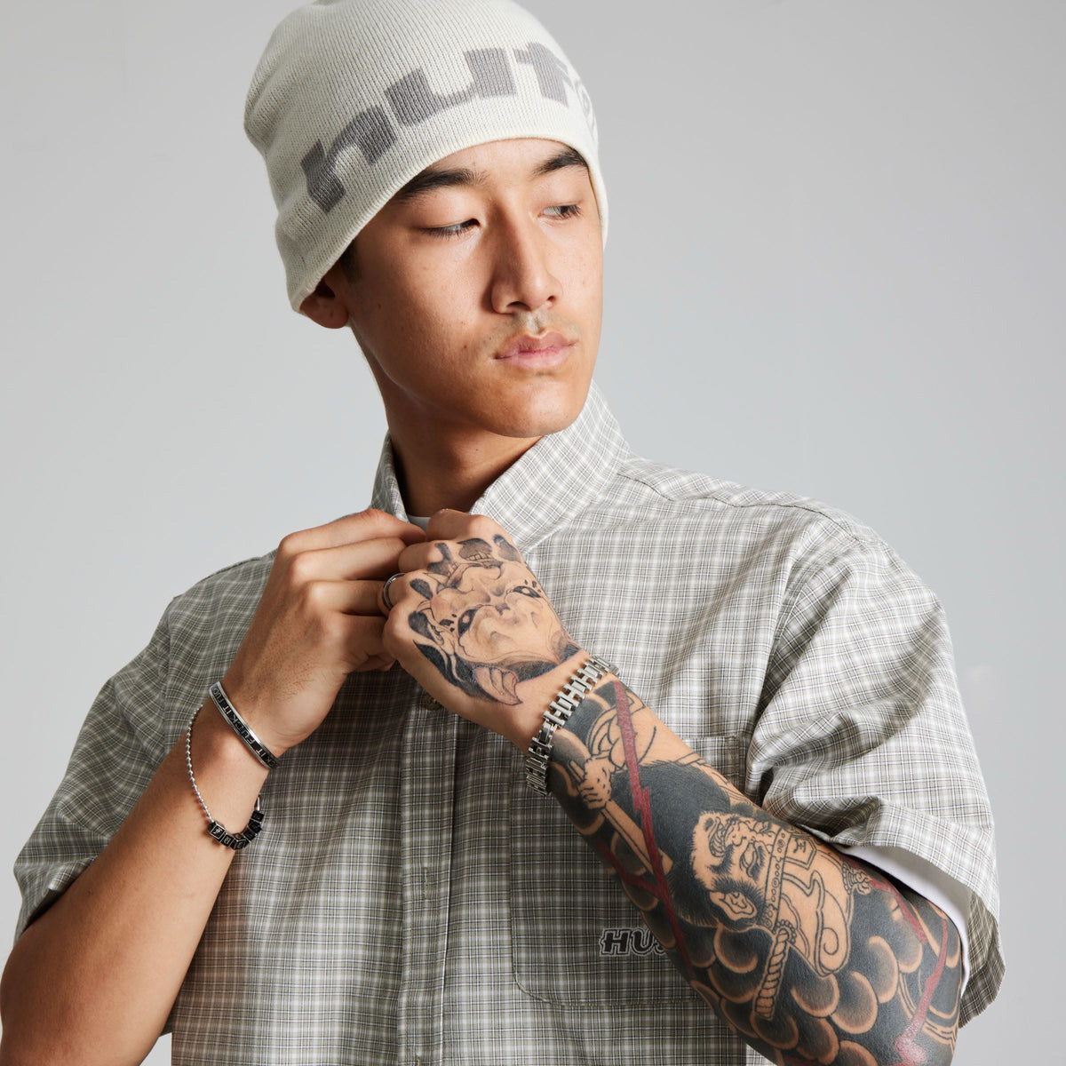 HUF 89 Skull Beanie Bleach/Grey