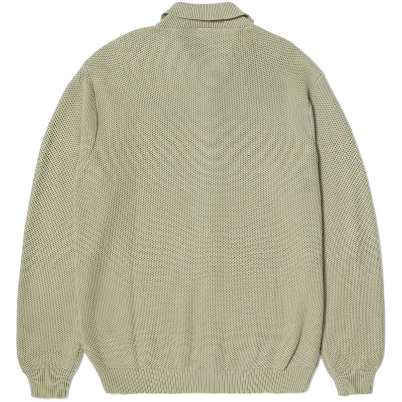 HUF Anton Zip Overdyed Sweater Putty