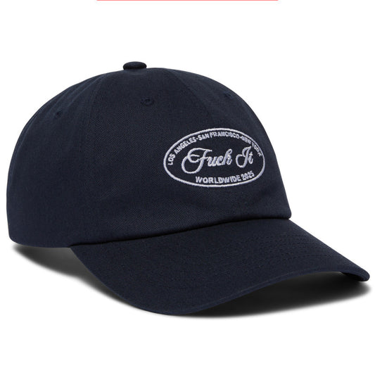 HUF Atelier Crest 6 Panel Cap Hat Navy