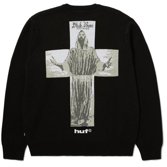 HUF Black Moses Knit Sweater Black