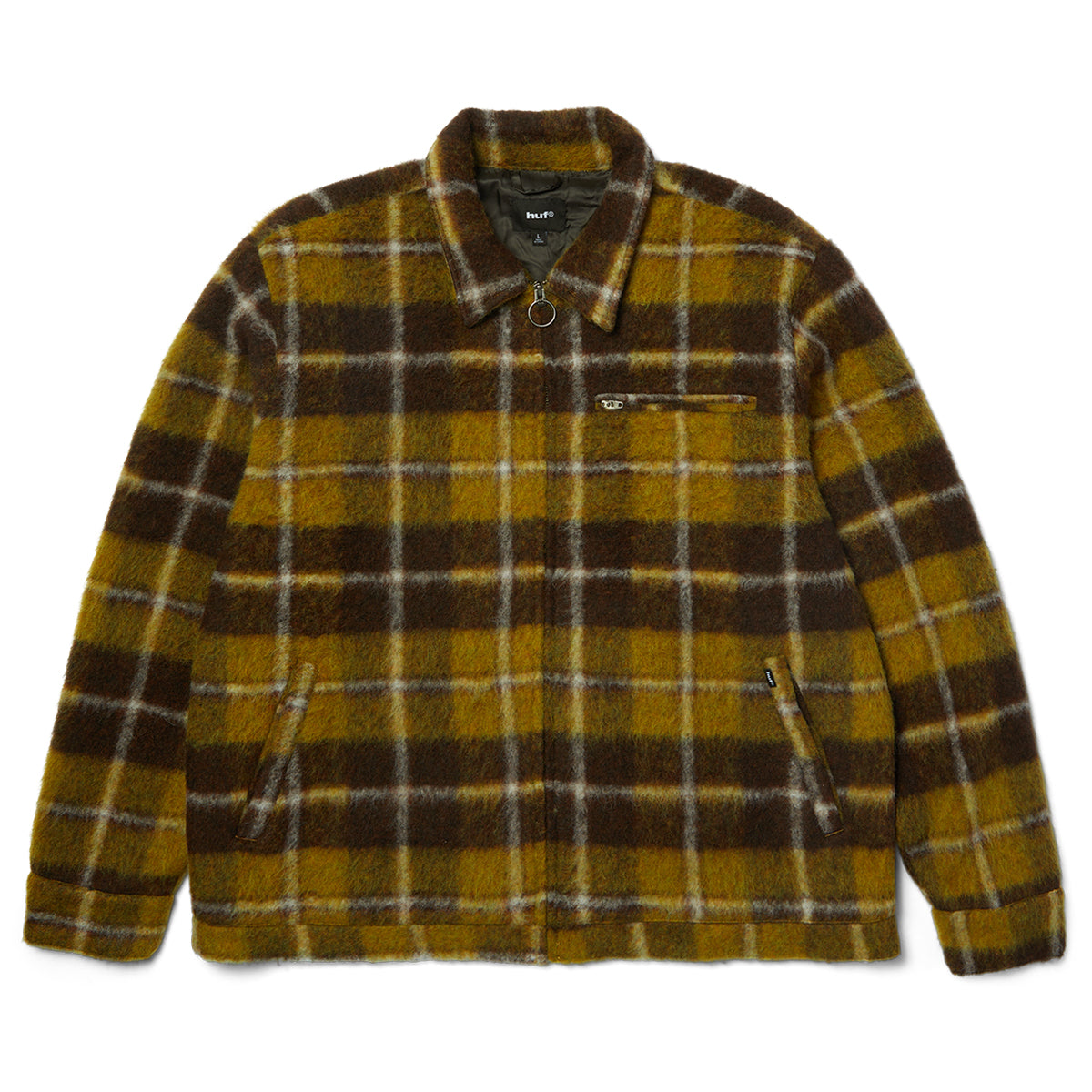 HUF Canton Plaid Jacket Brown