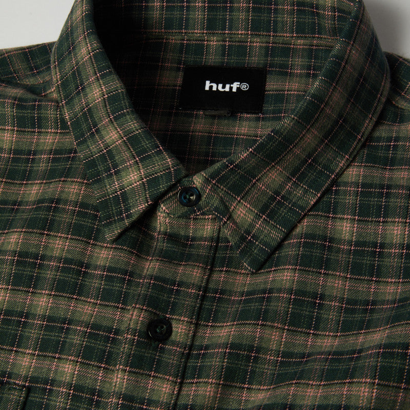 HUF Cross Plaid Longsleeve Shirt Pine