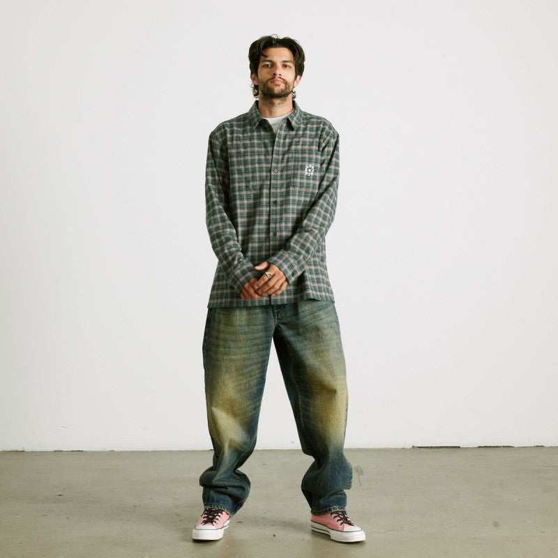 HUF Cross Plaid Longsleeve Shirt Pine