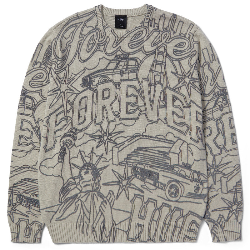 HUF Forever Crewneck Sweater Putty