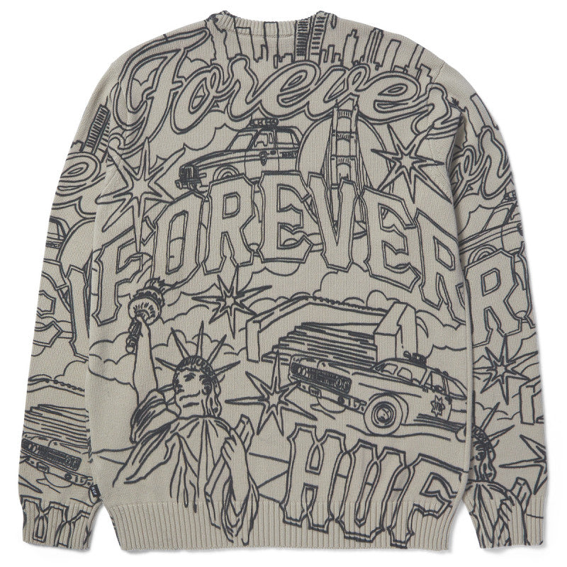 HUF Forever Crewneck Sweater Putty