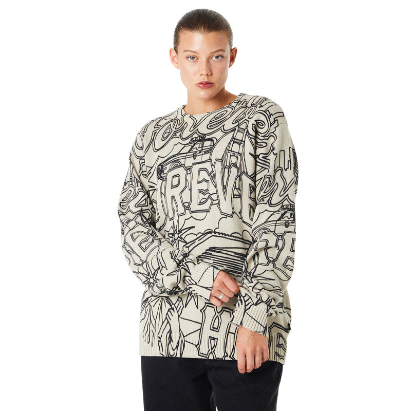 HUF Forever Crewneck Sweater Putty