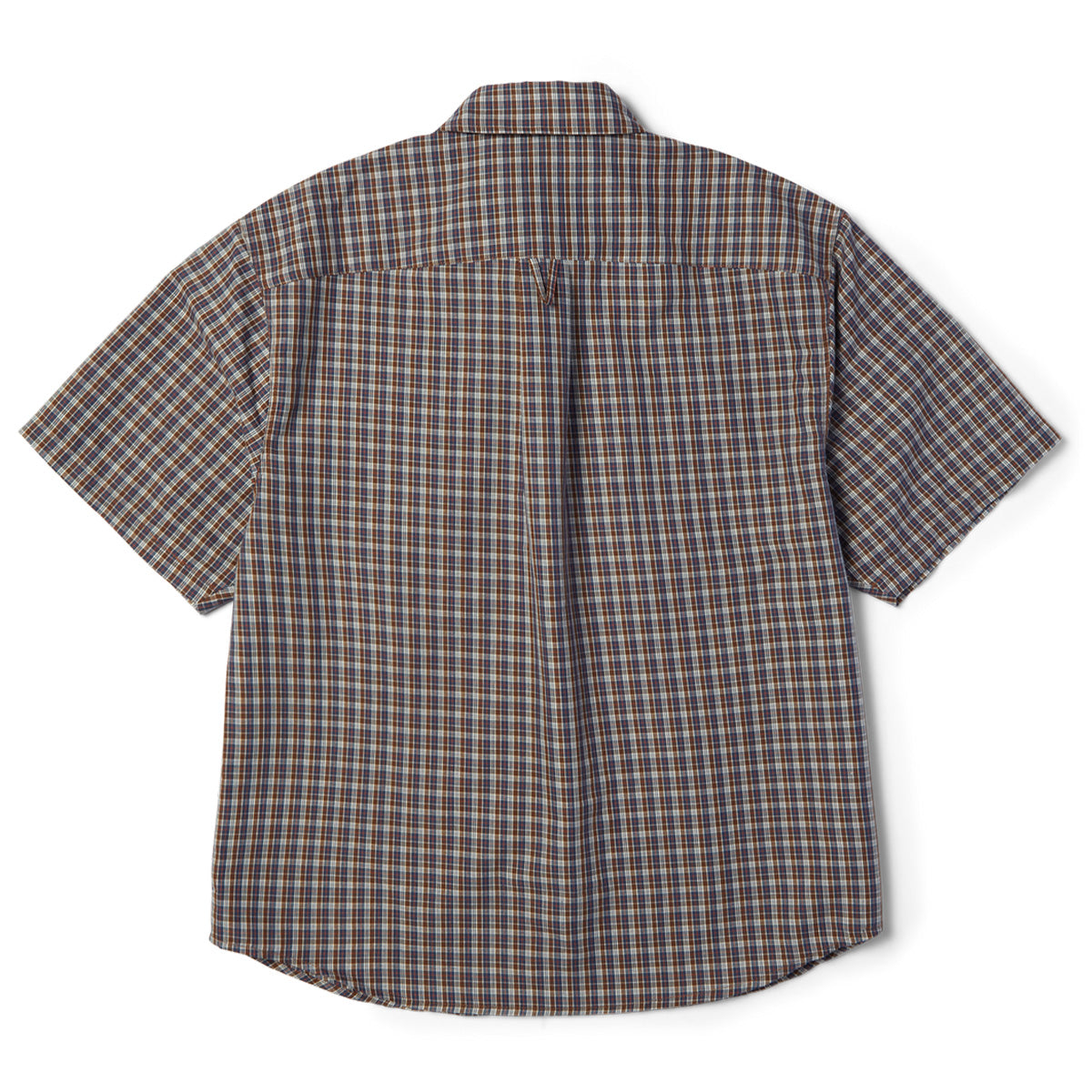 HUF Galaxy Plaid Woven Top Dark Brown
