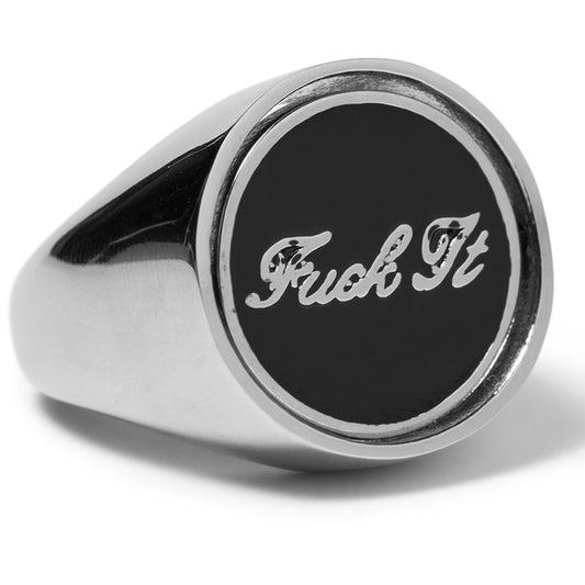 HUF Good Luck Flip Ring Silver