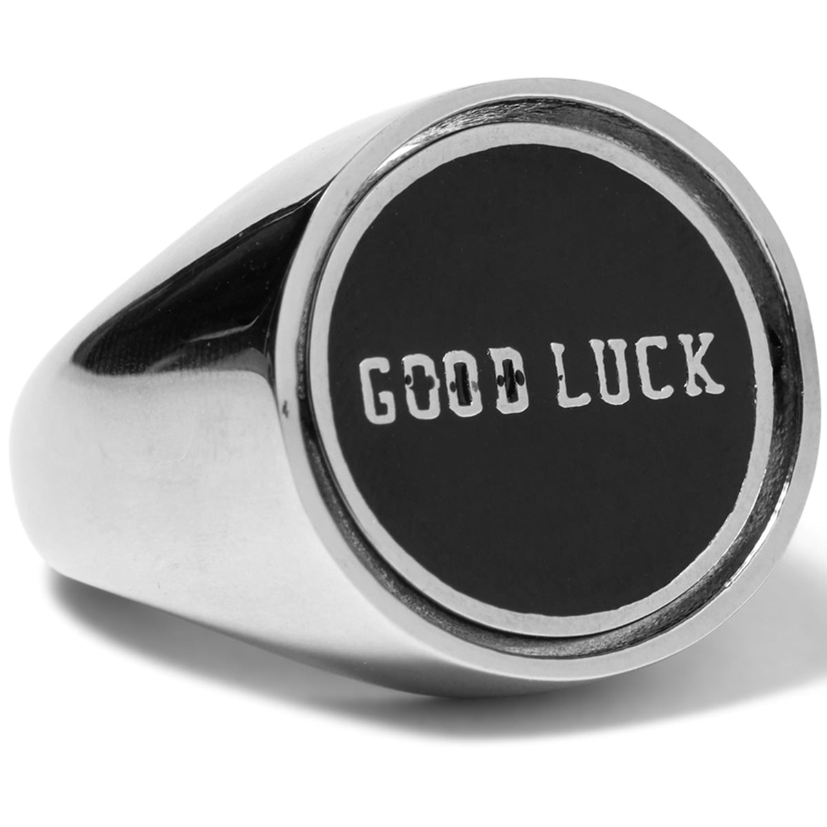 HUF Good Luck Flip Ring Silver