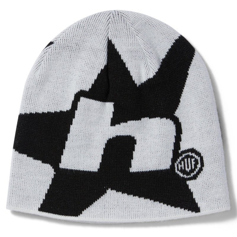 HUF H Star Skull Beanie White