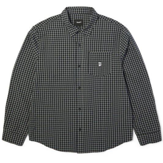 HUF Megablast Longsleeve Woven Top Black