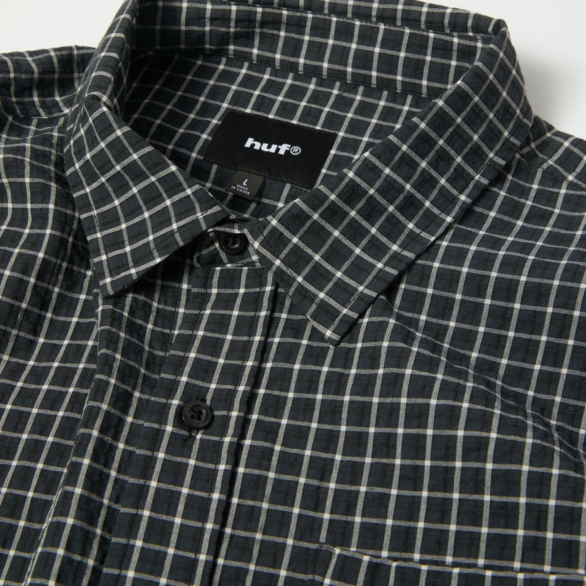 HUF Megablast Longsleeve Woven Top Black