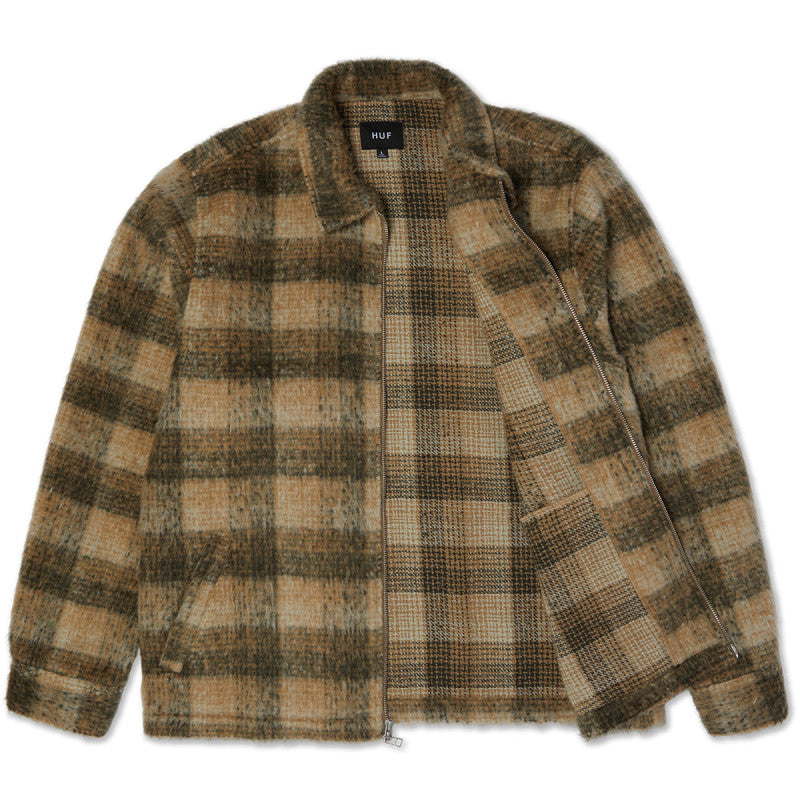 HUF Megablast Plaid Jacket Desert