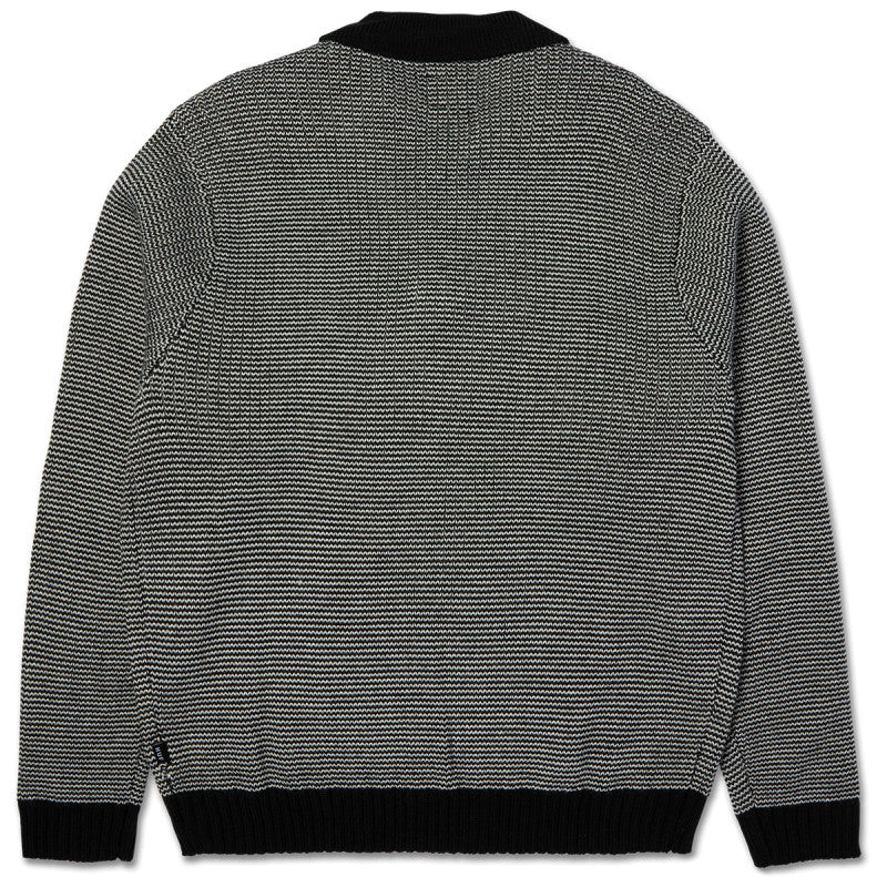 HUF Megablast Two Tone Waffle Sweater Black/White