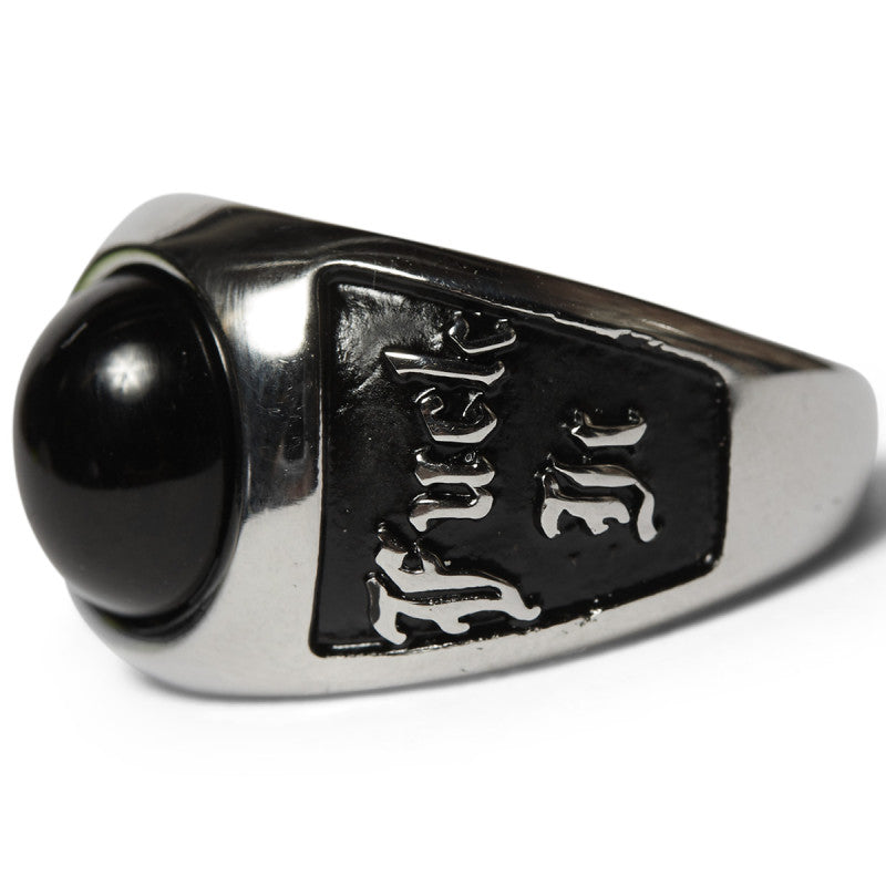 HUF Onyx Signet Ring Silver