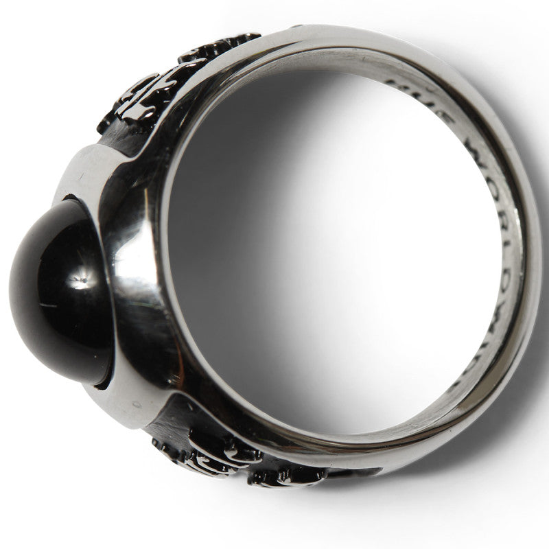 HUF Onyx Signet Ring Silver