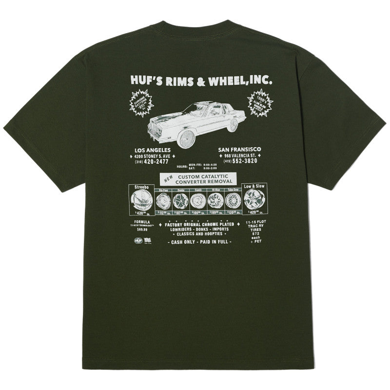 HUF Rim & Wheel Inc T-Shirt Hunter Green