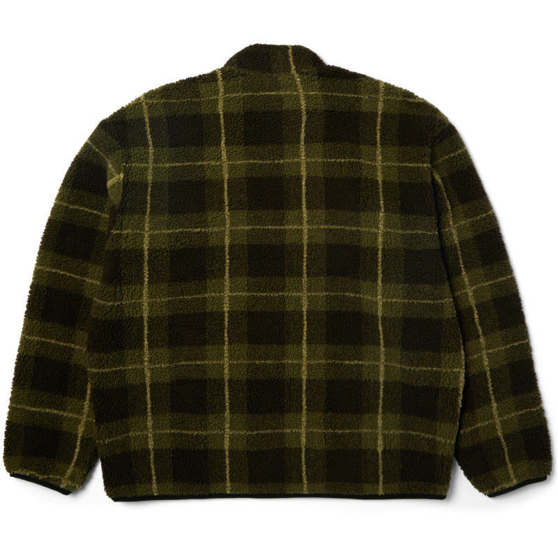 HUF Seneca High Pile Quarter Zip Fleece Olive