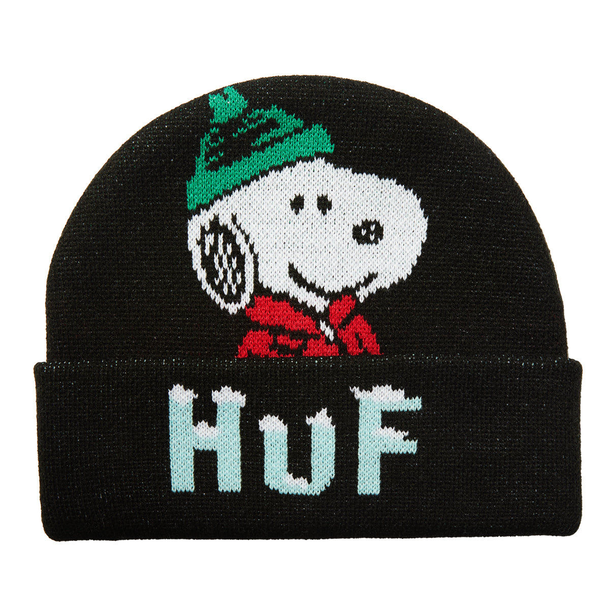 HUF Snoopy Puffer Cuff Beanie Black